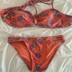 American Eagle Outfitters Orange and Purple Bikini